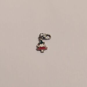 Silver Italy‎ Flag Christmas Tree Enamel Bracelet Charm